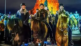 Girls on horses at Culture night festival