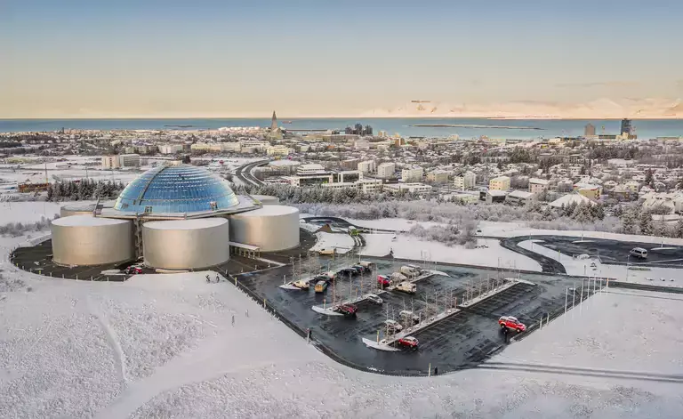 Perlan museum at winter