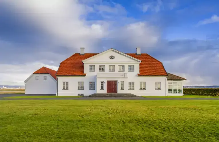 The front of Bessastaðir the presidential residence 
